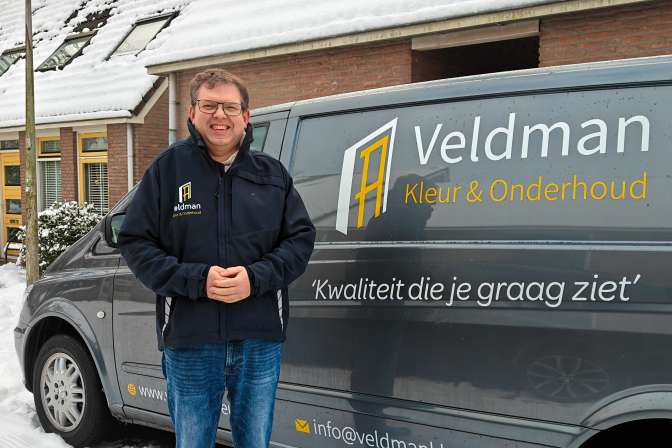 Nieuwe belettering van Veldman Kleur en Onderhoud